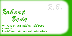 robert beda business card